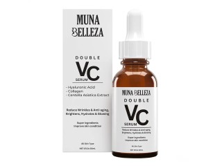 Double Vitamin C Face Serum for Glowing Skin with Hyaluronic Acid