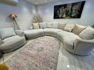 Modern Sofa set with marble coffee table