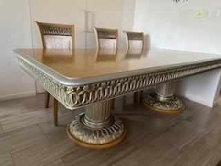 Antique 8 Seater Dining Table Set