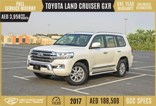AED 3,958/month | 2017 | TOYOTA LAND CRUISER | GXR 4WD GCC | FULL-