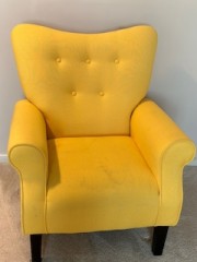 2 Yellow Armchairs ( PAN Emirates ) in Good Condition bought from 