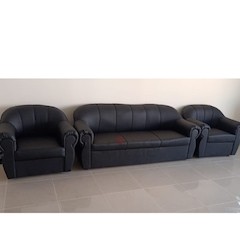 Sofa set for sale Black 5 seater 3+1+1