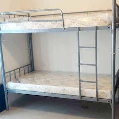Brand NEW Full Heavy Duty Silver Color Bunk Bed with Two Medical